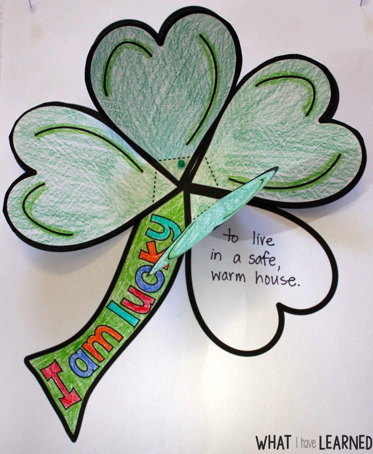St Patrick's Day Crafts For Elementary Students
 St Patrick s Day Clover "I am lucky" Craftivity • What I
