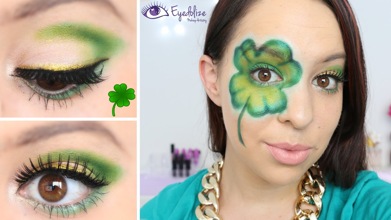 St Patrick's Day Makeup Ideas
 St Patricks Day 4 Leaf Clover Inspired Makeup Tutorial by