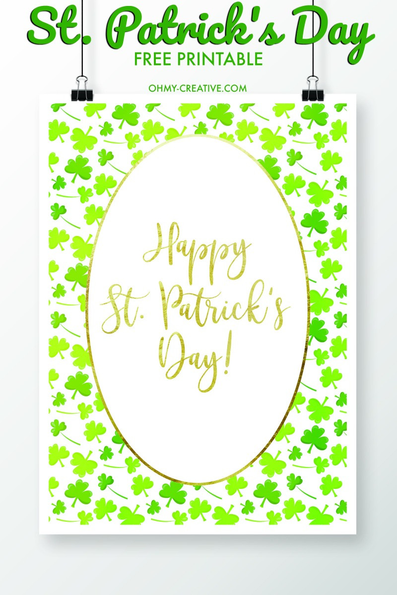 St Patrick's Day Quotes
 St Patrick s Day Sayings Free Printables Oh My Creative