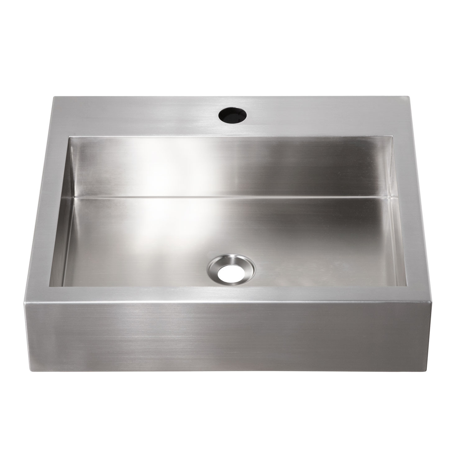 Stainless Steel Bathroom Sinks
 20" Clarendon Stainless Steel Square Vessel Sink