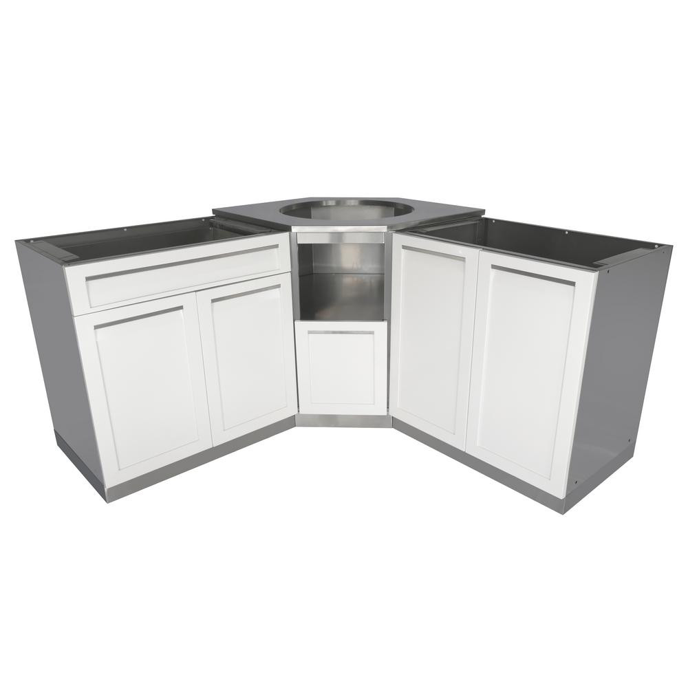 Stainless Steel Outdoor Kitchen Cabinets
 4 Life Outdoor Stainless Steel 101 in x 36 in x 37 in