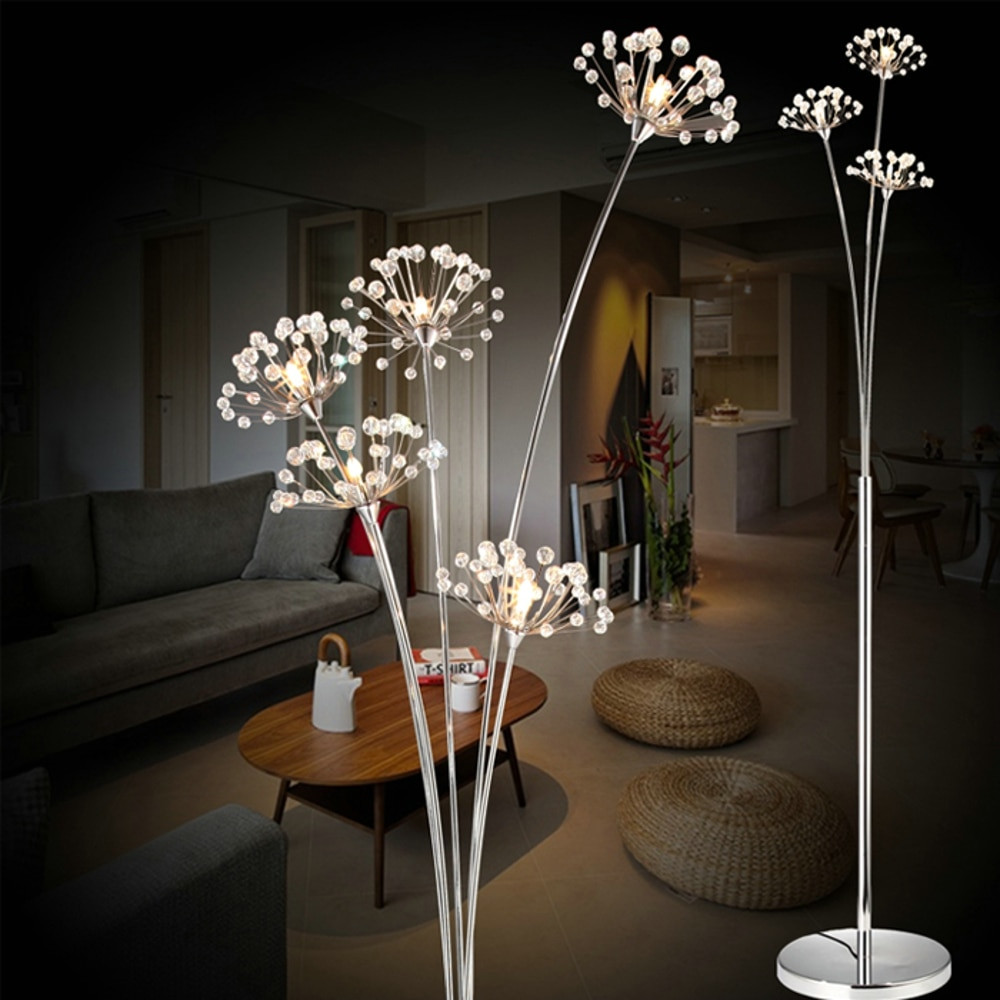 Stand Light For Living Room
 New Modern Crystal Floor Lamp For Living Room Flower