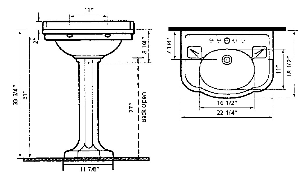 Standard Bathroom Sink Height
 Pedestal sinks