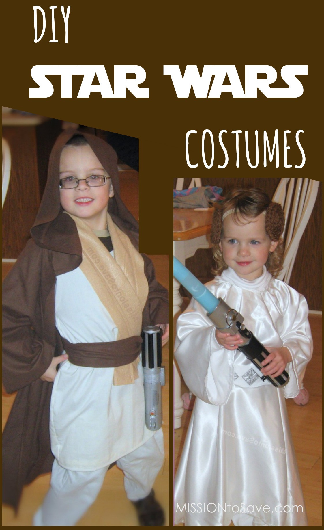 Star Wars DIY Costume
 DIY Star Wars Costumes Jedi and Princess Leia Mission