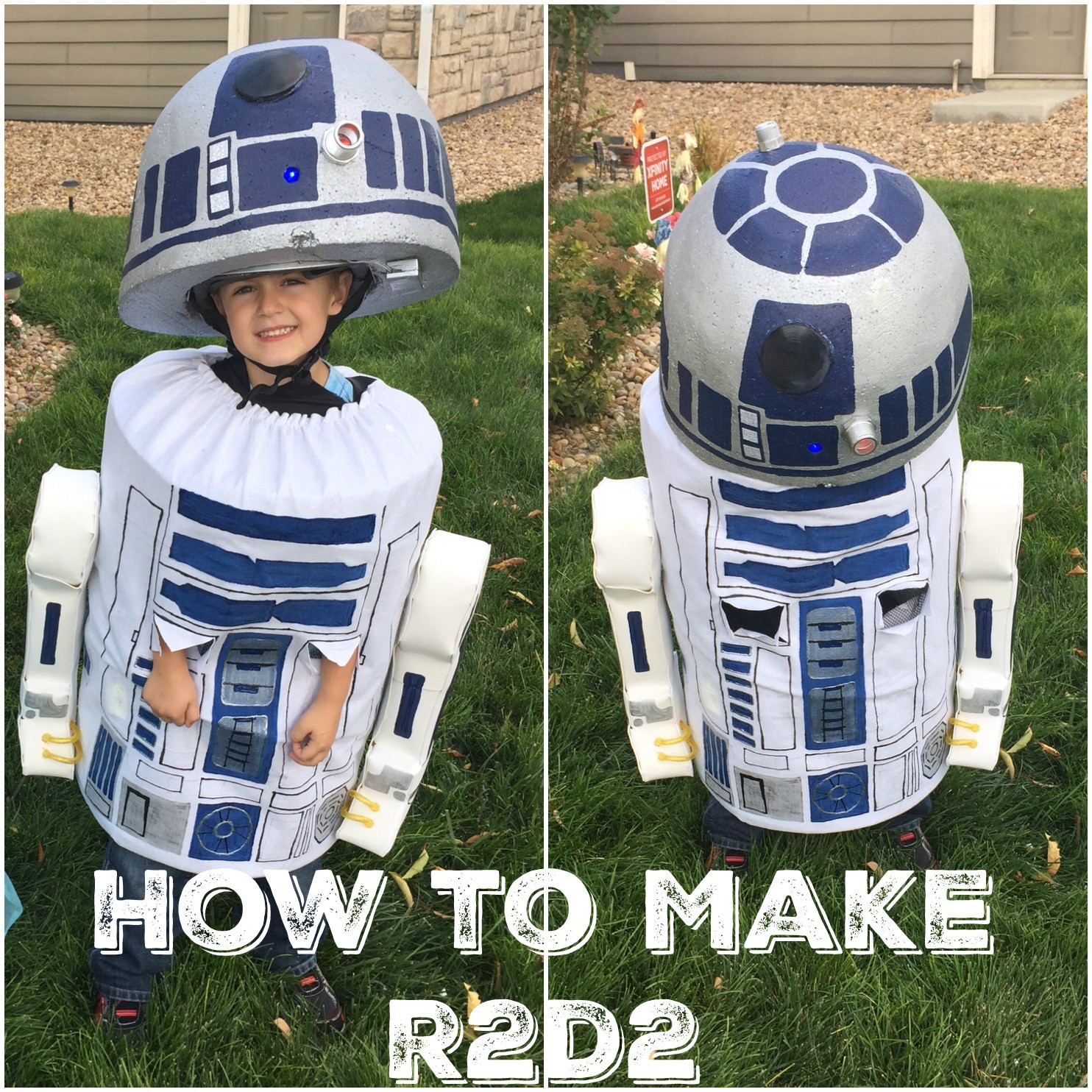 Star Wars DIY Costume
 Halloween Recap How to Make a R2D2 Costume We Got