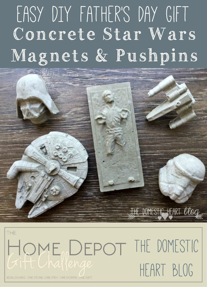 Star Wars DIY Gifts
 Concrete StarWars Magnets & Pushpins Easy DIY Father s