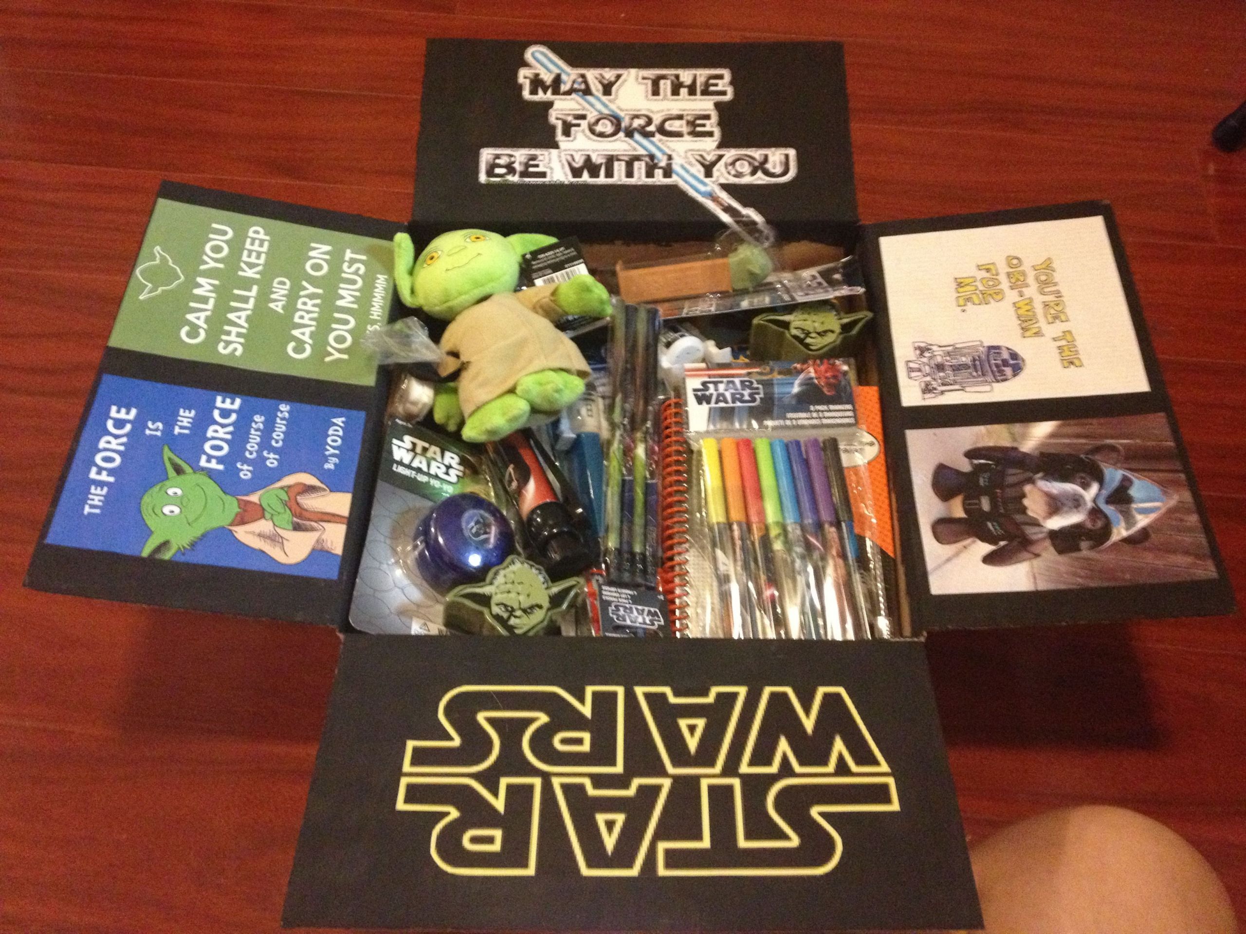 Star Wars DIY Gifts
 Star Wars Box my favorite putting to her With images