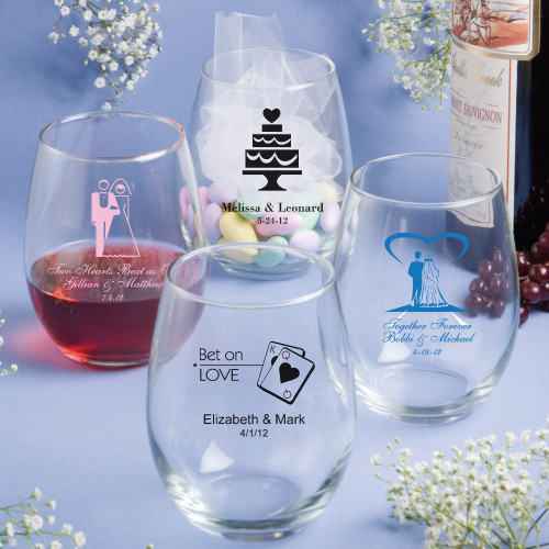 Stemless Wine Glasses Wedding Favors
 15 Ounce Stemless Wine Glasses