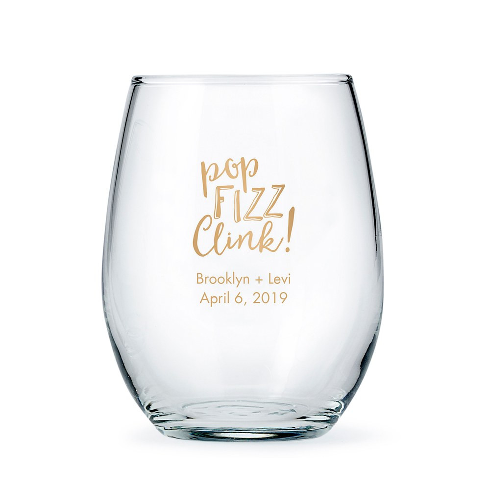 Stemless Wine Glasses Wedding Favors
 Personalized Stemless Wine Glass Wedding Favour –