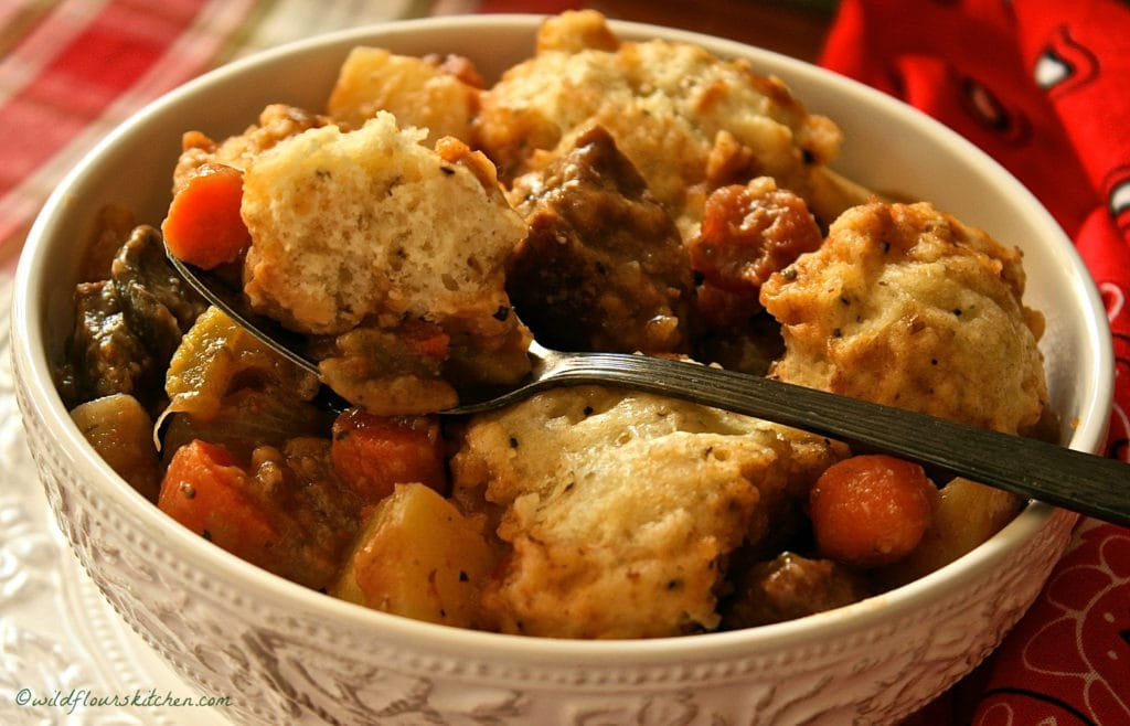 Stew Dumpling Recipe
 Man Catcher Beef Stew with Mustard Horseradish Dumplings