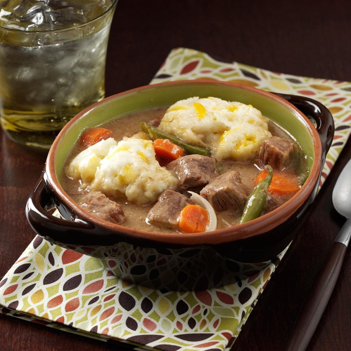 Stew Dumpling Recipe
 Beef Stew with Cheddar Dumplings Recipe