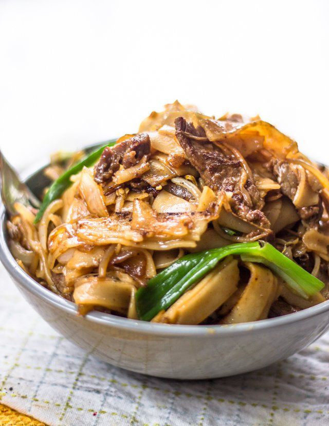 Stir Fried Flat Noodles
 THE BEST BEEF STIR FRY WITH FLAT RICE NOODLES