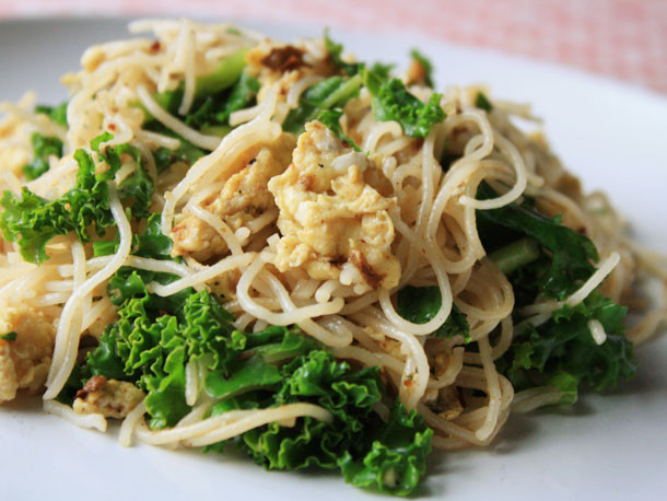 Stir Fried Rice Noodles Recipe
 Stir Fried Rice Noodles with Eggs and Greens Recipe