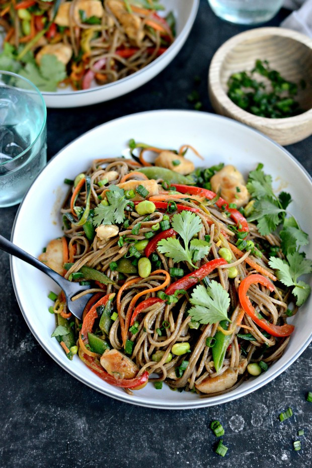 Stir Fry Soba Noodles
 Simply Scratch Chicken and Spring Ve able Soba Noodle