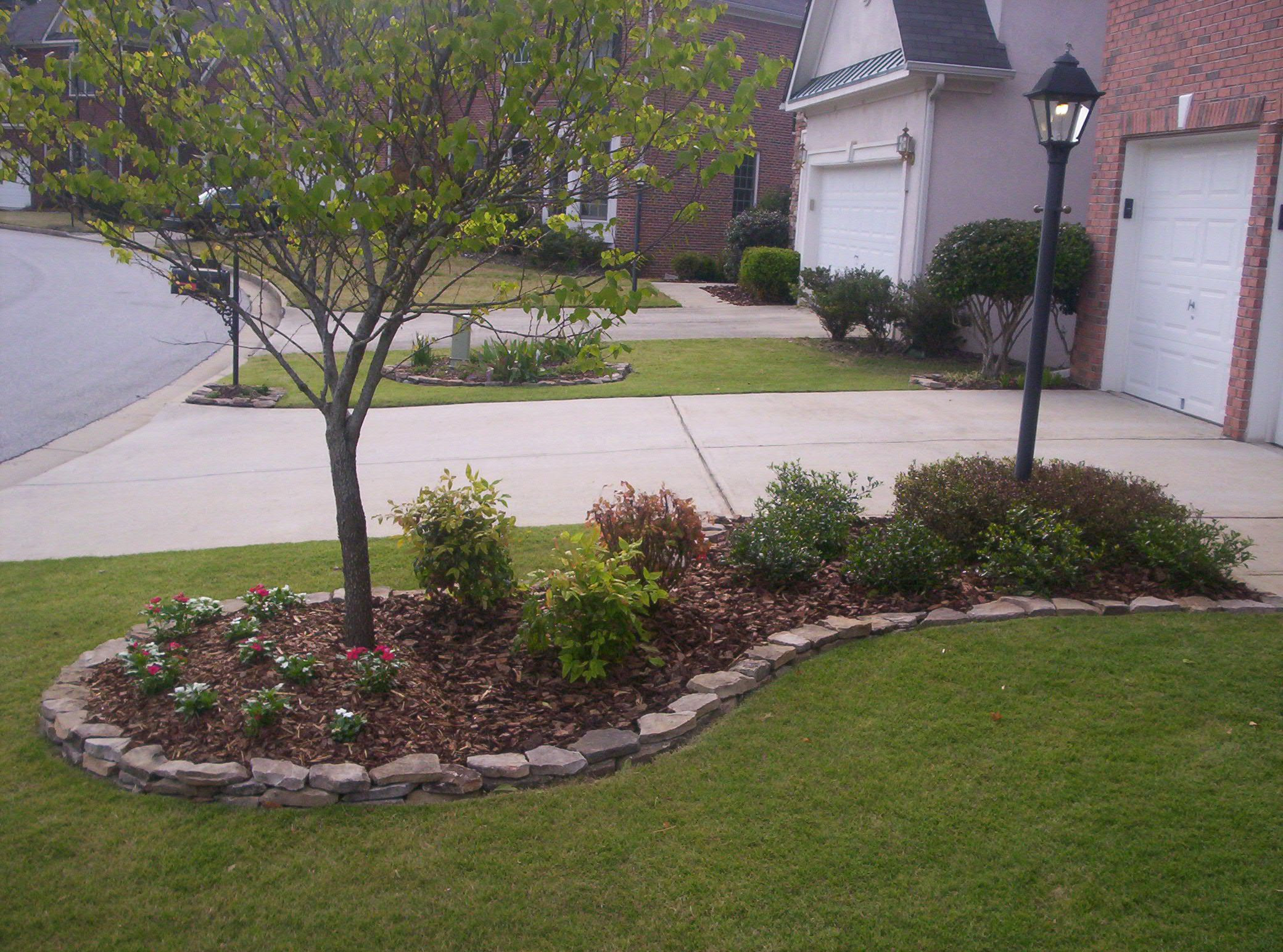 Stone Landscape Edging Ideas
 stacked stone curbing Stack Stone Edging