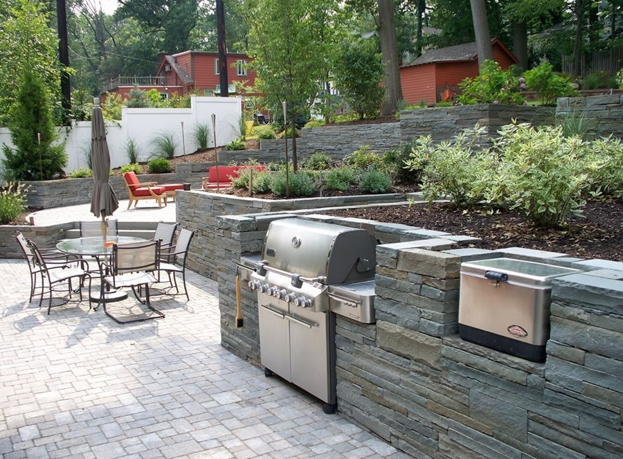 Stone Outdoor Kitchen
 Stone Veneer for Outdoor Kitchens Landscaping Network
