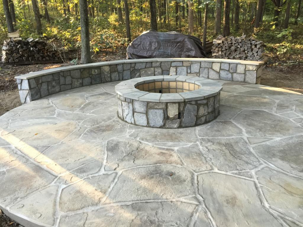 Stone Patio With Fire Pit
 Fire Pits