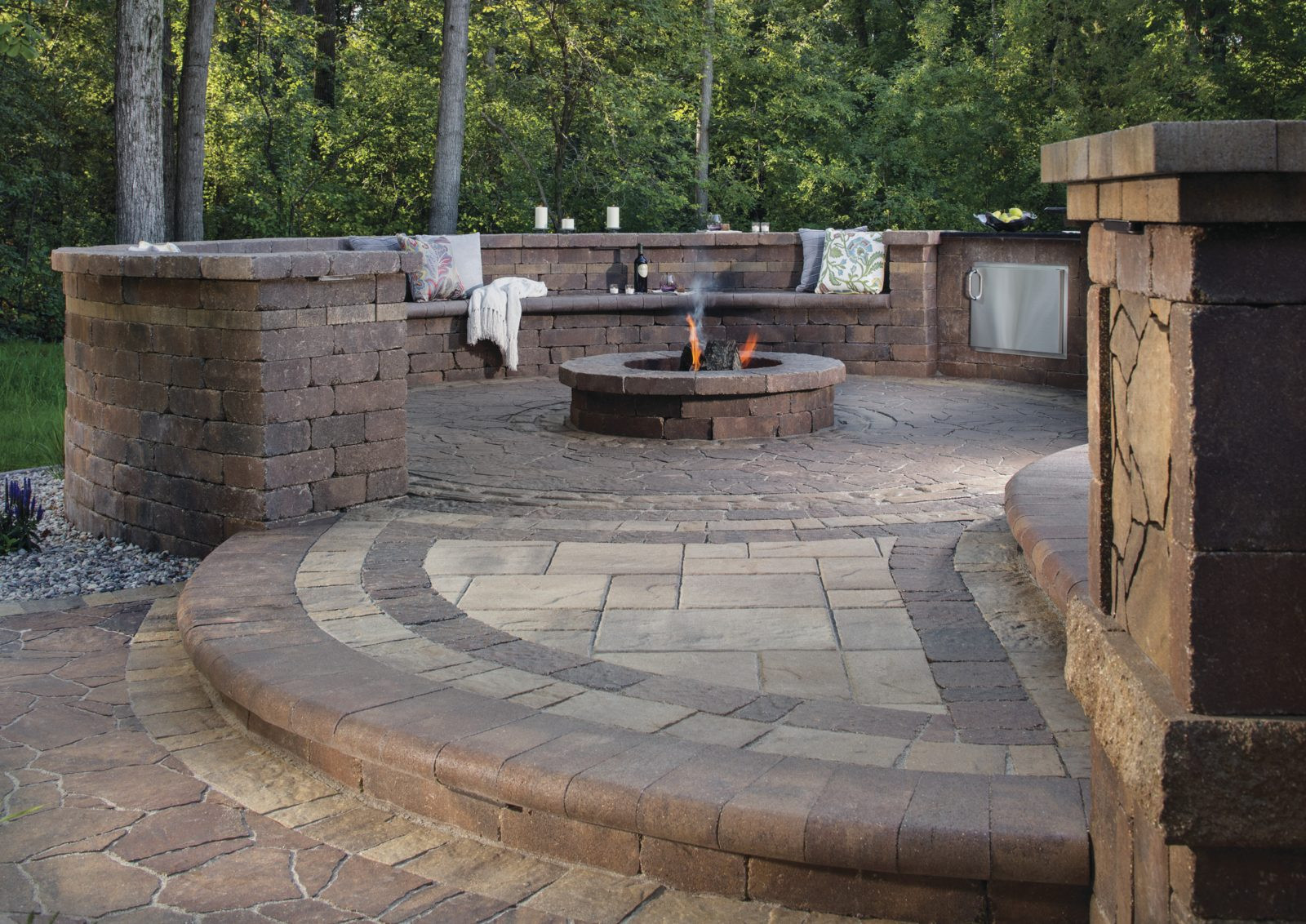 Stone Patio With Fire Pit
 Turn Up the Heat with These Cozy Fire Pit Patio Design