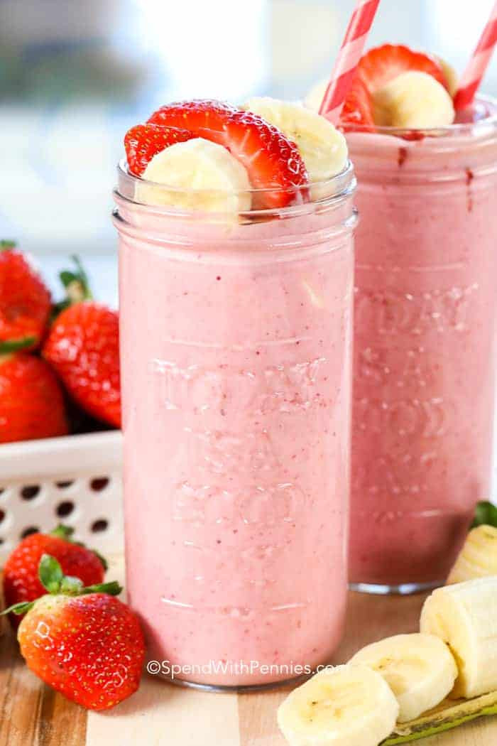 Strawberry Banana Smoothies
 Strawberry Banana Smoothie Spend With Pennies