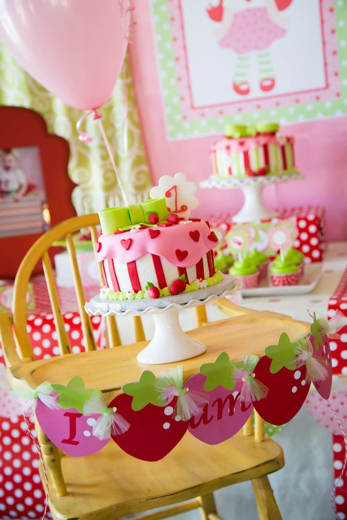 Strawberry Shortcake Birthday Decorations
 Kara s Party Ideas Strawberry Shortcake Themed First