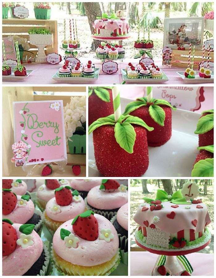 Strawberry Shortcake Birthday Decorations
 Kara s Party Ideas Strawberry Shortcake Birthday Party via