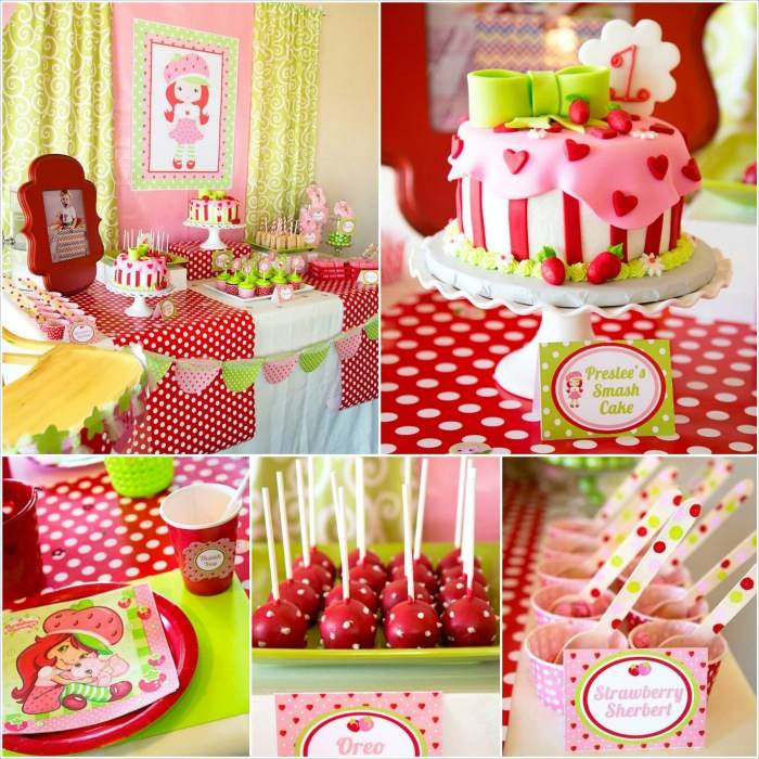 Strawberry Shortcake Birthday Decorations
 Kara s Party Ideas Strawberry Shortcake Themed 1st