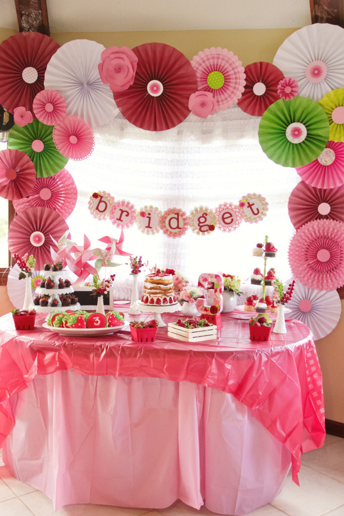 Strawberry Shortcake Birthday Decorations
 Brid s Strawberry Shortcake Inspired Birthday Party