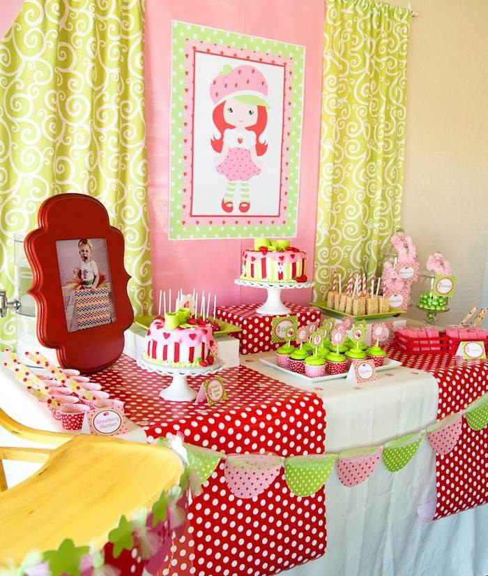Strawberry Shortcake Birthday Decorations
 Kara s Party Ideas Strawberry Shortcake Themed First