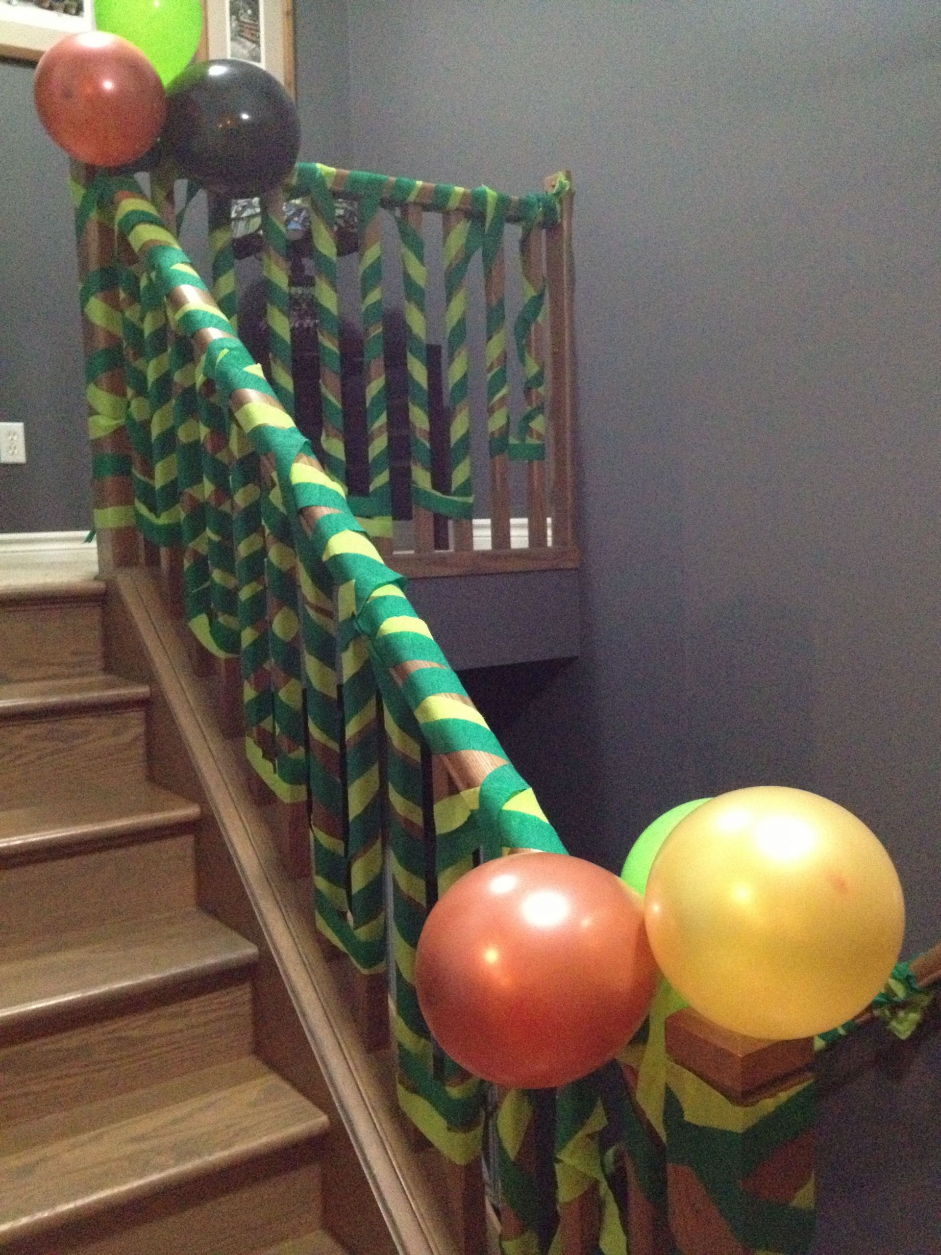 Streamer Decoration Ideas For Birthday Party
 Army camouflage streamer decoration