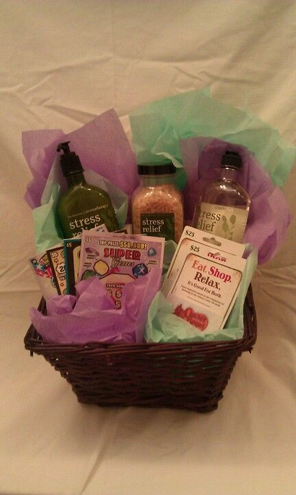 Stress Relief Gift Basket Ideas
 Stress relief basket A must for Xmas or bday