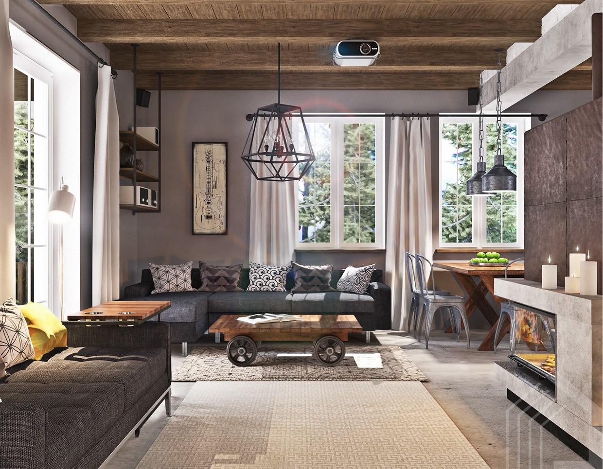 Studio Apartment Living Room Ideas
 Studio Apartment Design With Industrial Decor Looks So