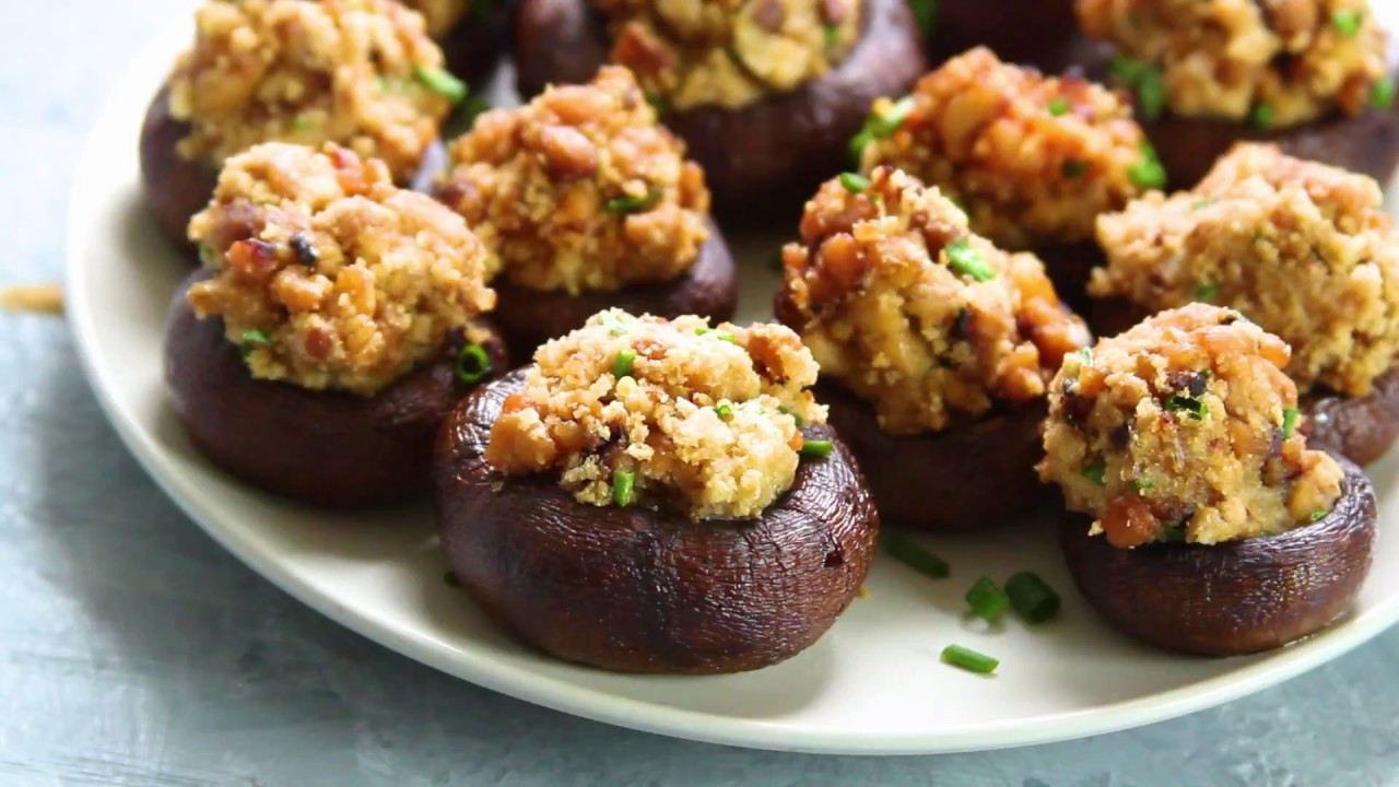 Stuffed Mushrooms With Cream Cheese And Bacon
 Vegan Stuffed Mushrooms with Tempeh Bacon & Cashew Cream