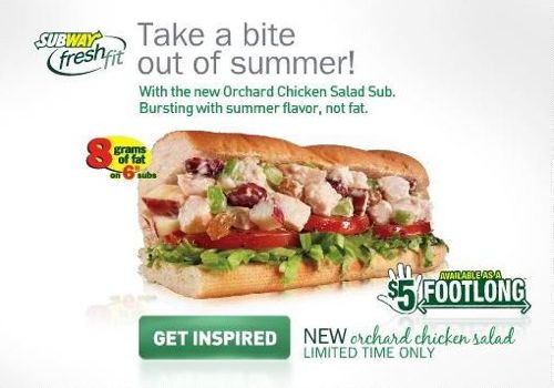 Subway Chicken Salad Sandwich
 GrubGrade