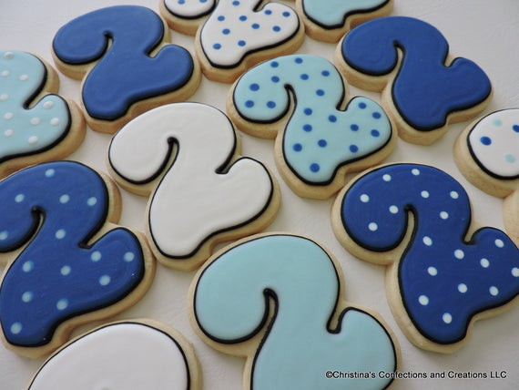 Sugar Cookies For Two
 Number 2 Hand decorated sugar cookies for Birthdays 2413