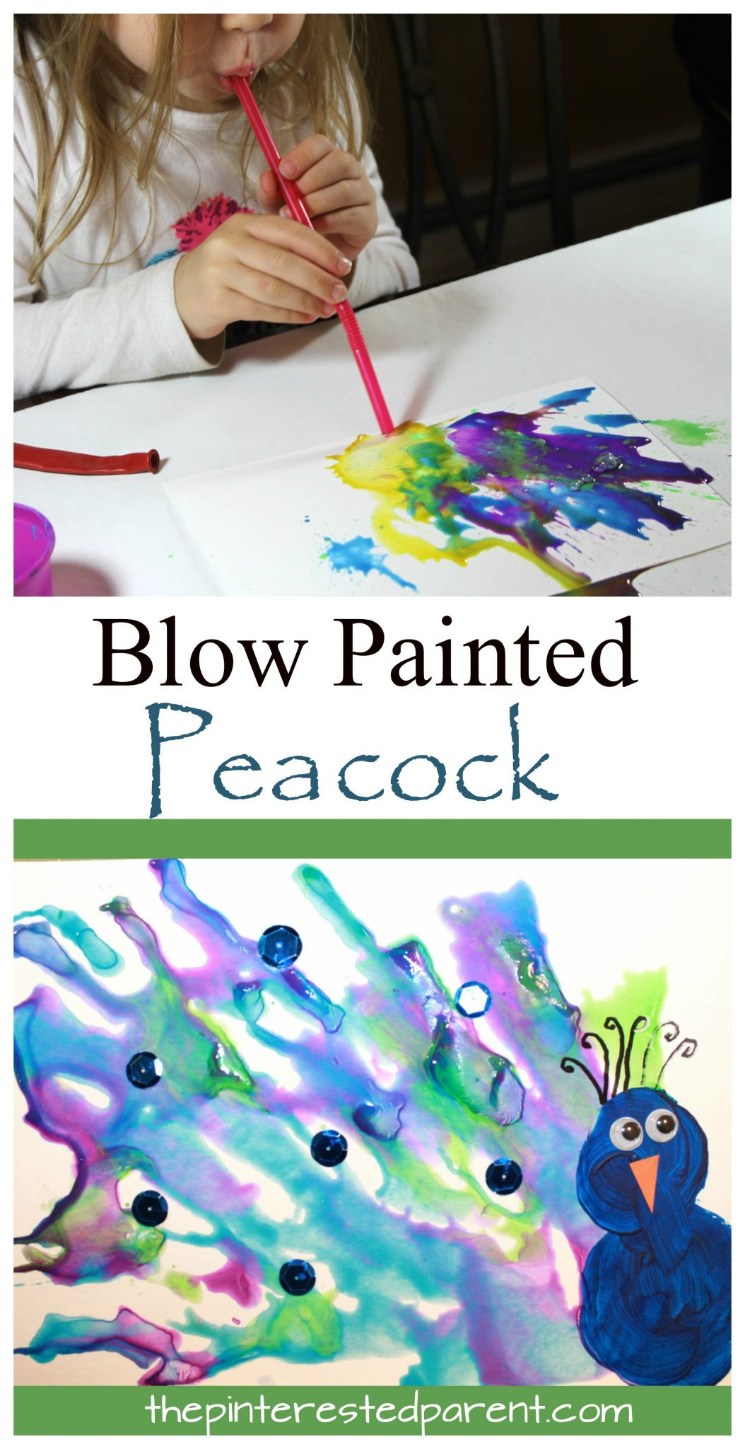 Summer Art Projects Preschool
 Straw Blown Peacock Painting – The Pinterested Parent