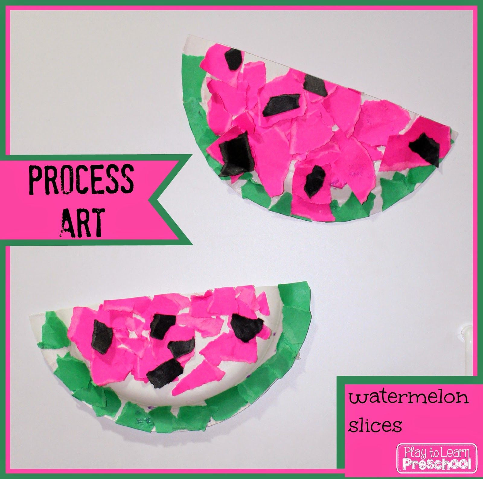 Summer Art Projects Preschool
 Watermelon Art Play to Learn Preschool