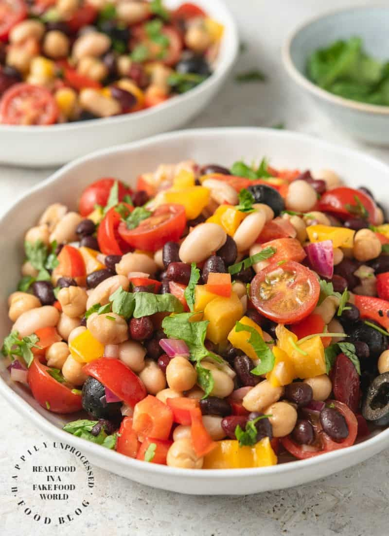 Summer Bean Recipe
 Vibrant Summer Four Bean Salad Happily Unprocessed