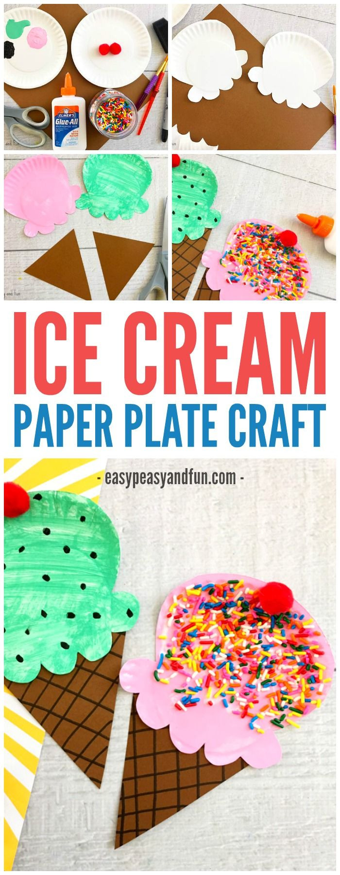 Summer Crafts For Preschoolers Easy
 Paper Plate Ice Cream Craft Summer Craft Idea for Kids