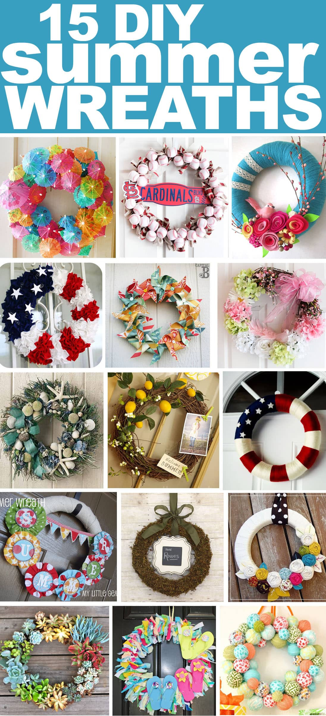 Summer Decorations DIY
 Get Inspired 15 Fabulous DIY Summer Wreaths How to Nest