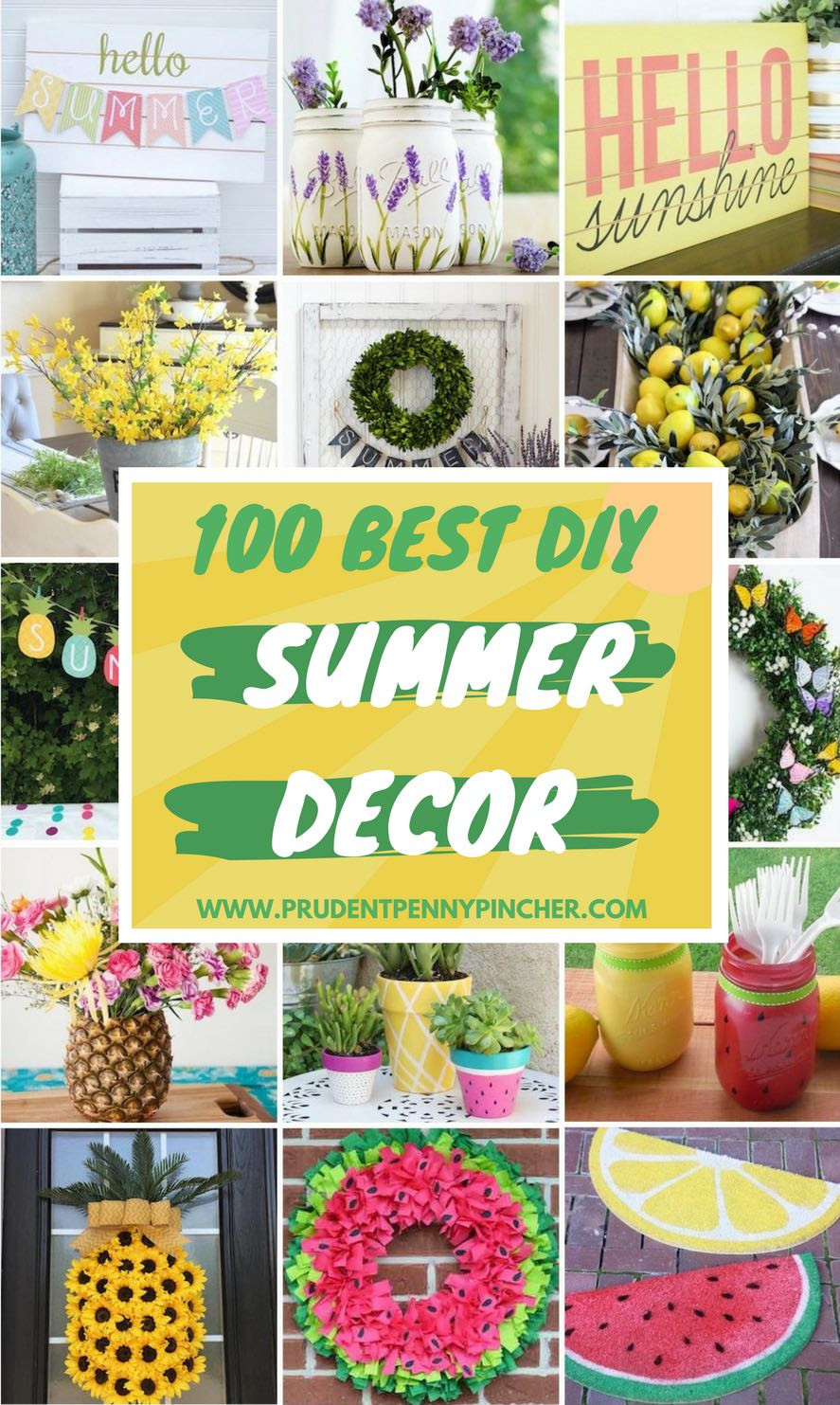 Summer Decorations DIY
 100 Best DIY Summer Decor Ideas Prudent Penny Pincher