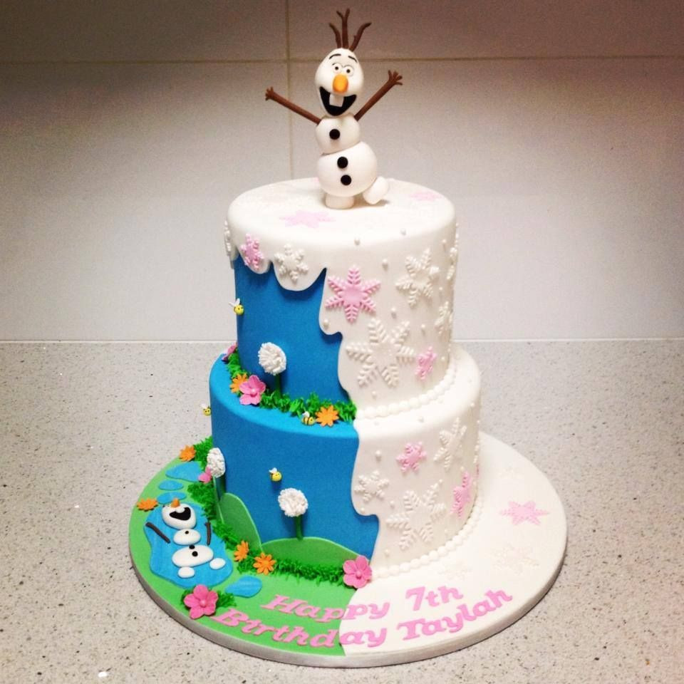 Summer In Winter Party Ideas
 Frozen cake Olaf in the Summer and Olaf in the Winter