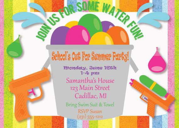 Summer Party Invitation Ideas
 Kids Party Invitation Kids Summer Party Invitation Kids