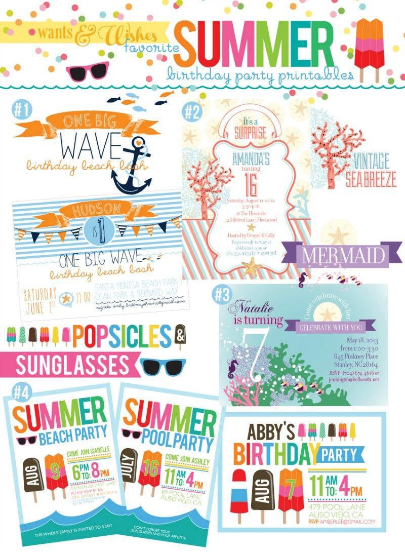 Summer Party Invitation Ideas
 Free Printable End Summer Party Invitations