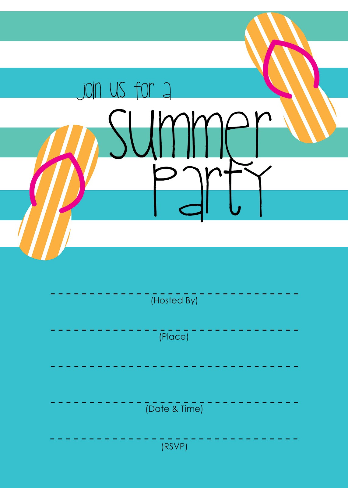 Summer Party Invitation Wording Ideas
 McKissick Creations Summer Party Invitation Free Printable