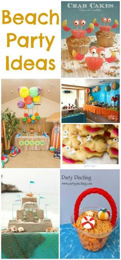 Summer Party Name Ideas
 beach labels for party snacks