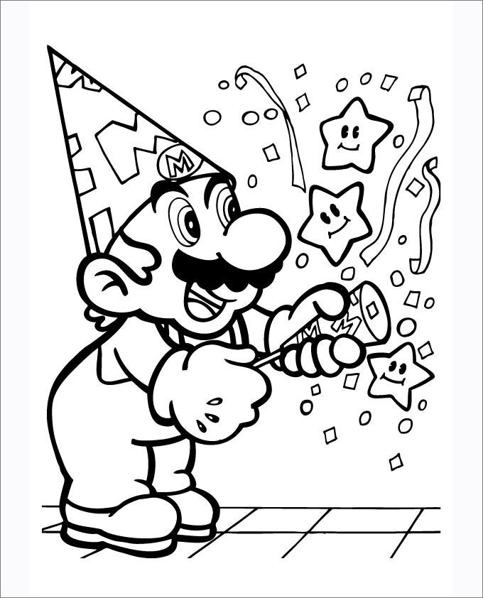 Super Mario Printable Coloring Pages
 Mario Coloring Pages Free Coloring Pages
