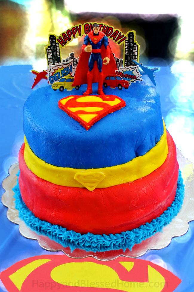 Superman Birthday Cakes
 Superman Birthday Party Happy and Blessed Home