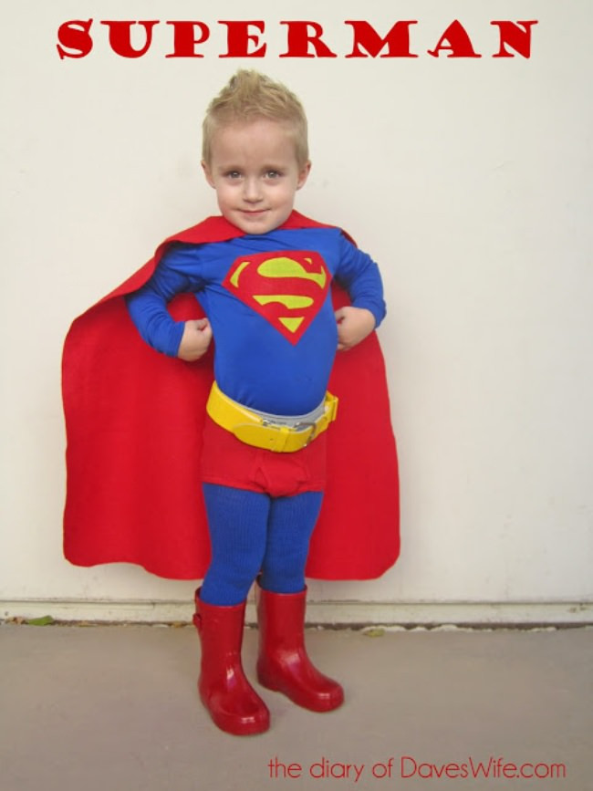 Superman Costume DIY
 20 Homemade Superhero Costumes [free patterns] – Tip Junkie