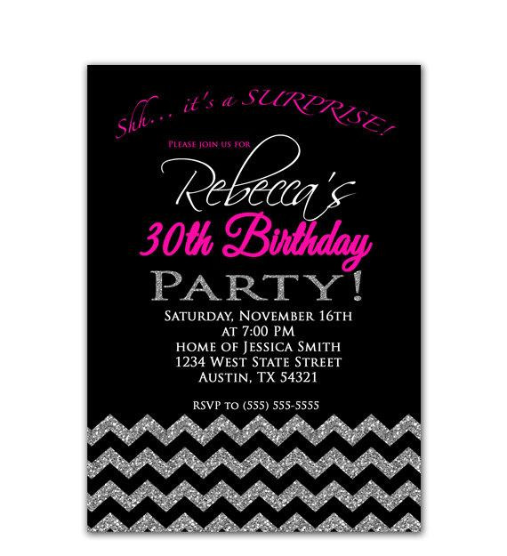 Surprise 30th Birthday Party Invitations
 Surprise Party Invitation 30th Birthday invite by