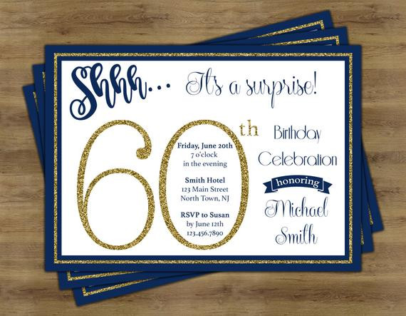 Surprise 60th Birthday Invitations
 Surprise 60th Birthday Invitation Surprise Birthday